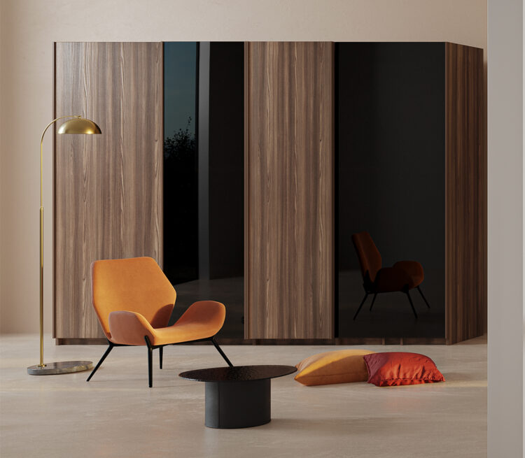 zona-notte-armadio-brisbane-noce-specchi