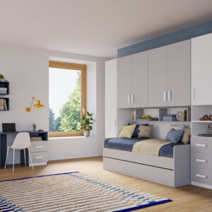 Cameretta Jorell bianco e gesso