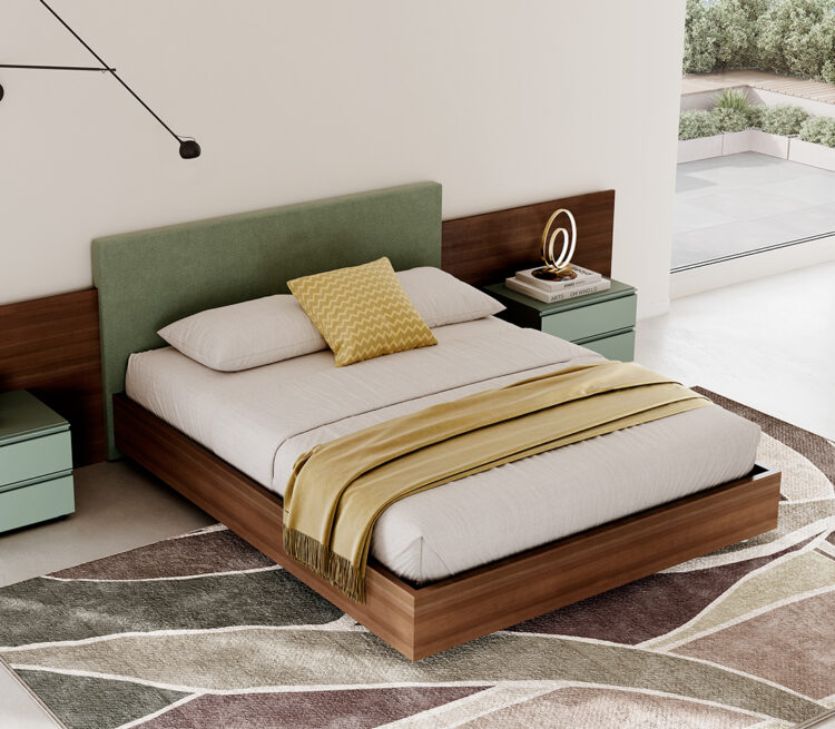zona-notte-letto-lins-verde